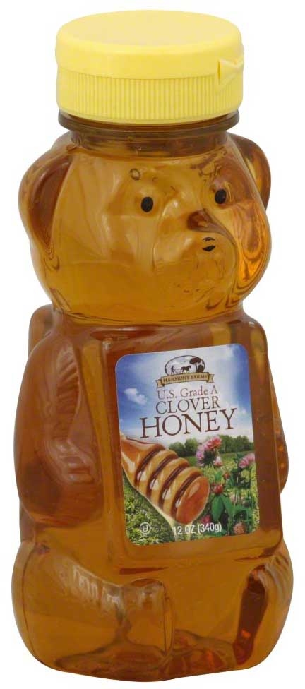 Harmony Farms Bear Clover Honey, 12 Ounce -- 12 per case