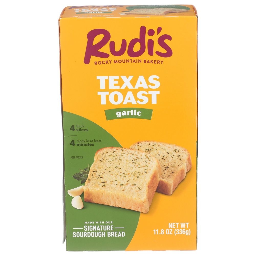 Rudis Rocky Mountain Bakery Garlic Texas Toast, 11.8 Ounce -- 6 per case