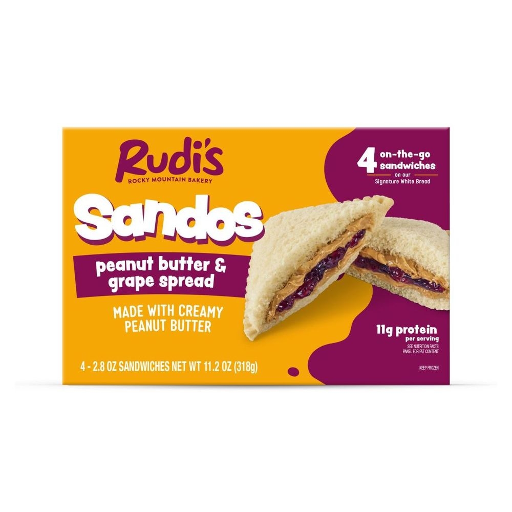 Rudis Rocky Mountain Bakery Sandos Peanut Butter and Grape Spread, 2.8 Ounce -- 32 per case