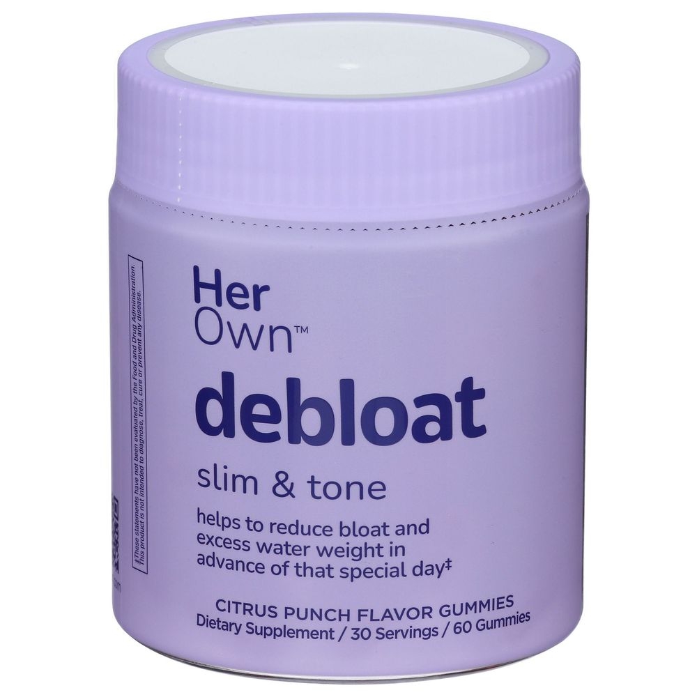 Her Own Citrus Punch Flavor Debloat Gummies, 60 count
