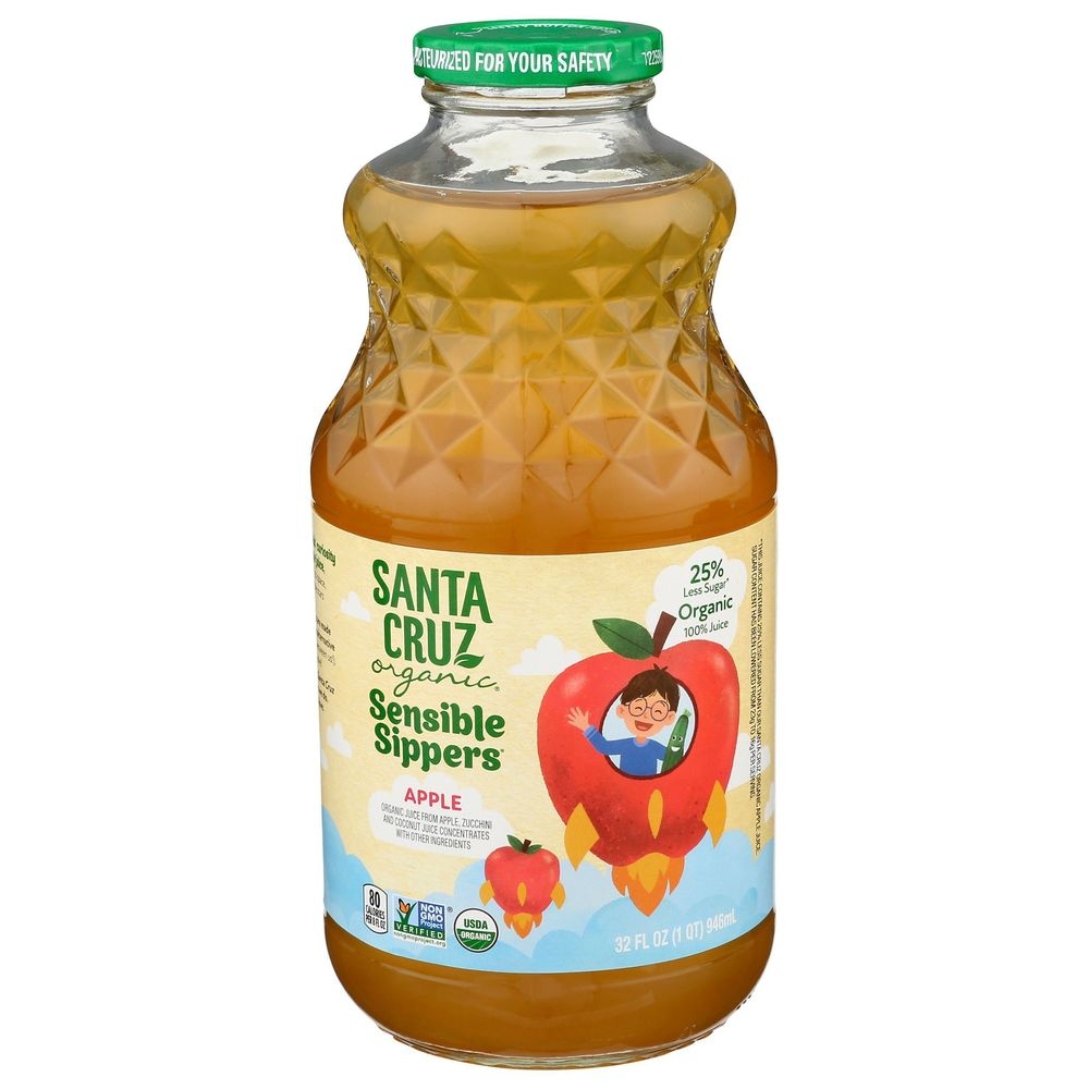 Santa Cruz Organic Sensible Sippers Apple Juice, 32 Fluid Ounce -- 6 per case