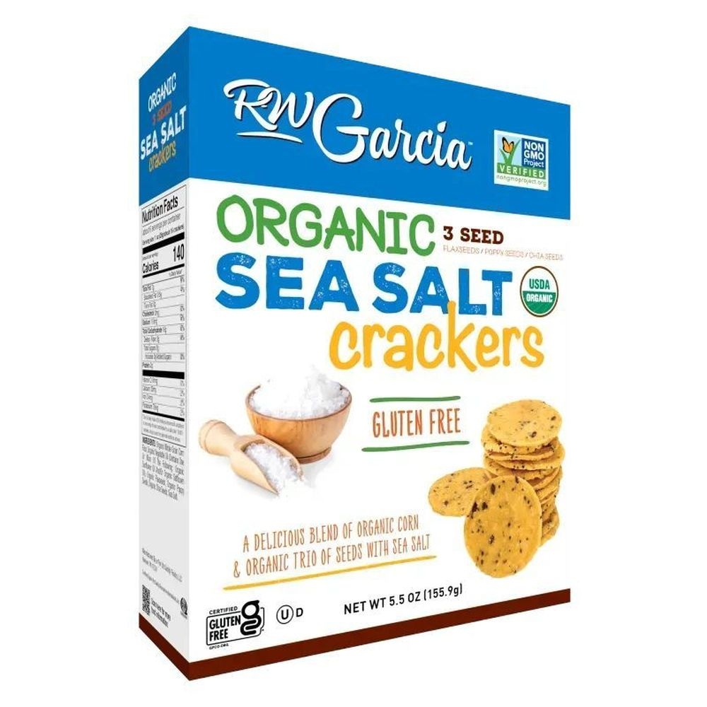 R. W. Garcia Organic Sea Salt Crackers, 5.5 Ounce -- 6 per case