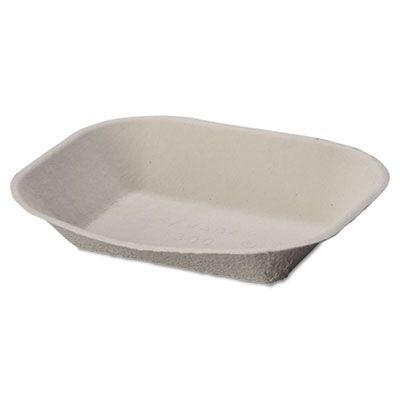 Chinet Savaday Molded Fiber Food Tray, 9 x 7, Beige, 250/Bag, 500/Carton