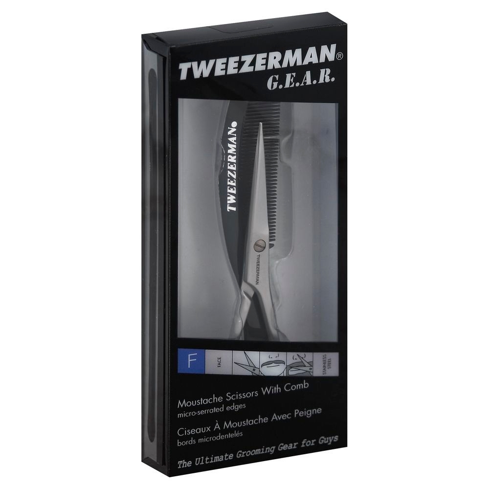 Tweezerman Moustache Scissors with Comb