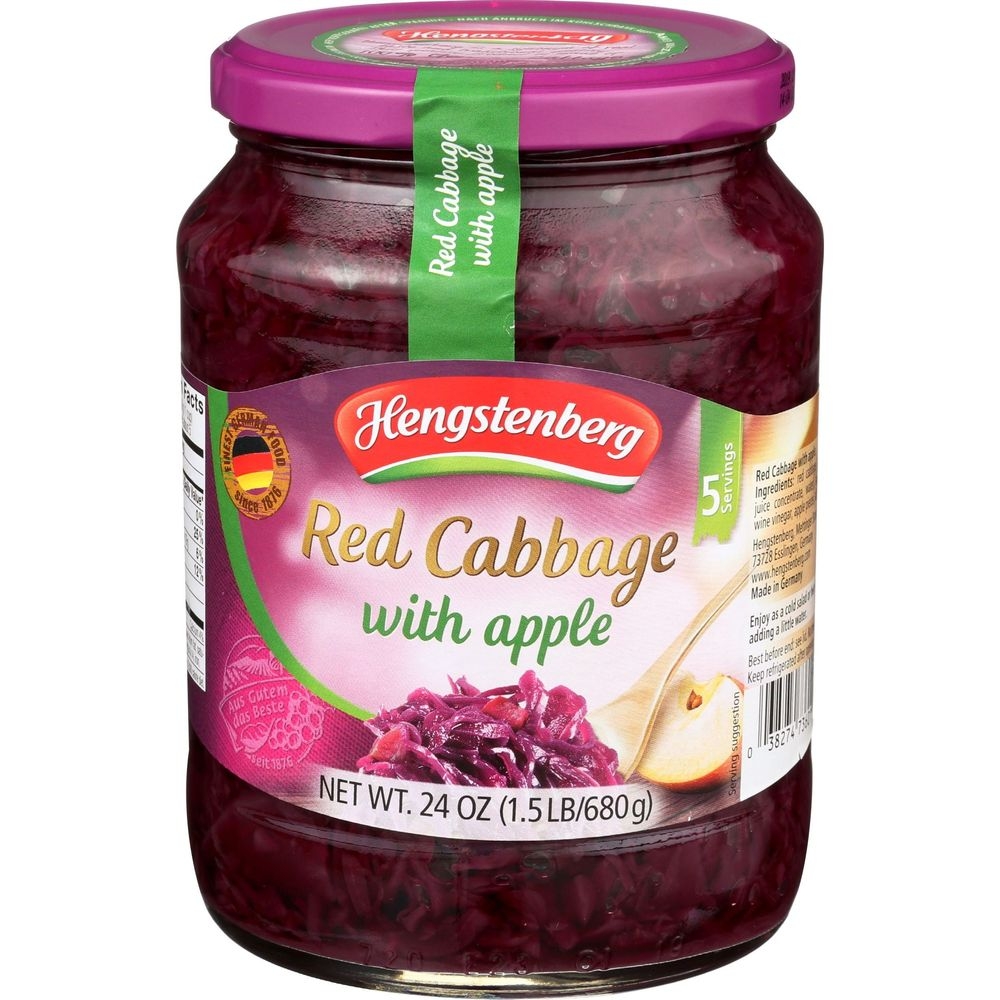 Hengstenberg Red Cabbage with Apple, 24 Ounce -- 6 per case