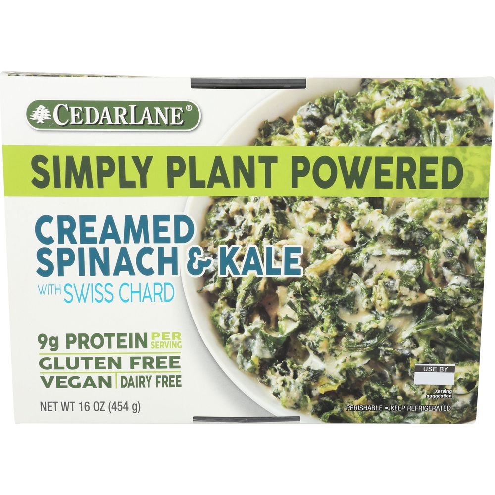Cedarlane Simply Plant Powered Creamed Spinach and Kale with Swiss Chard, 16 Ounce -- 8 per case