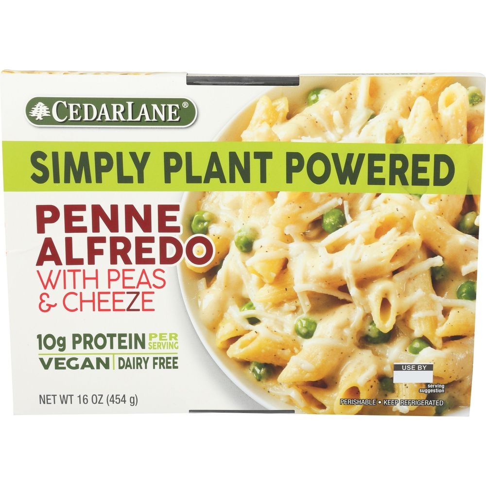 Cedarlane Simply Plant Powered Penne Alfredo with Peas and Cheese, 16 Ounce -- 8 per case