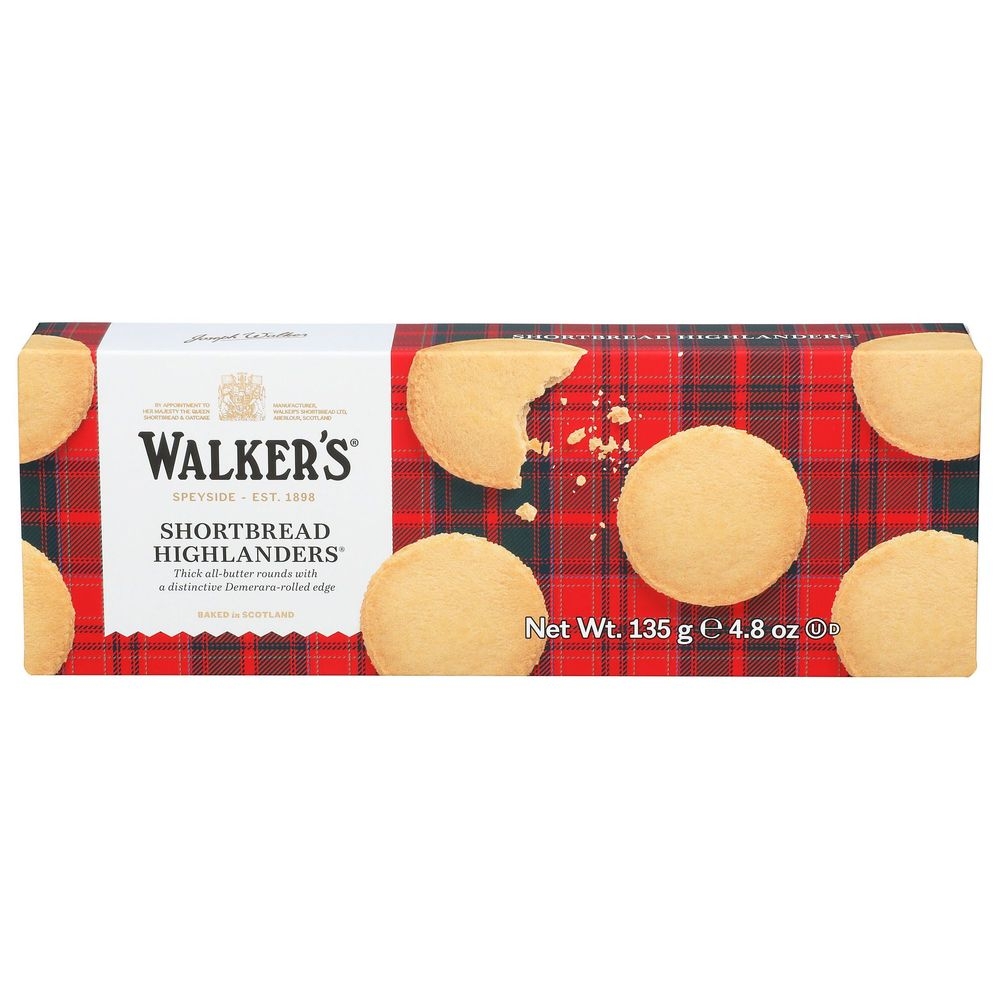 Walkers Highlander Shortbread Cookies, 4.7 Ounce -- 12 per case