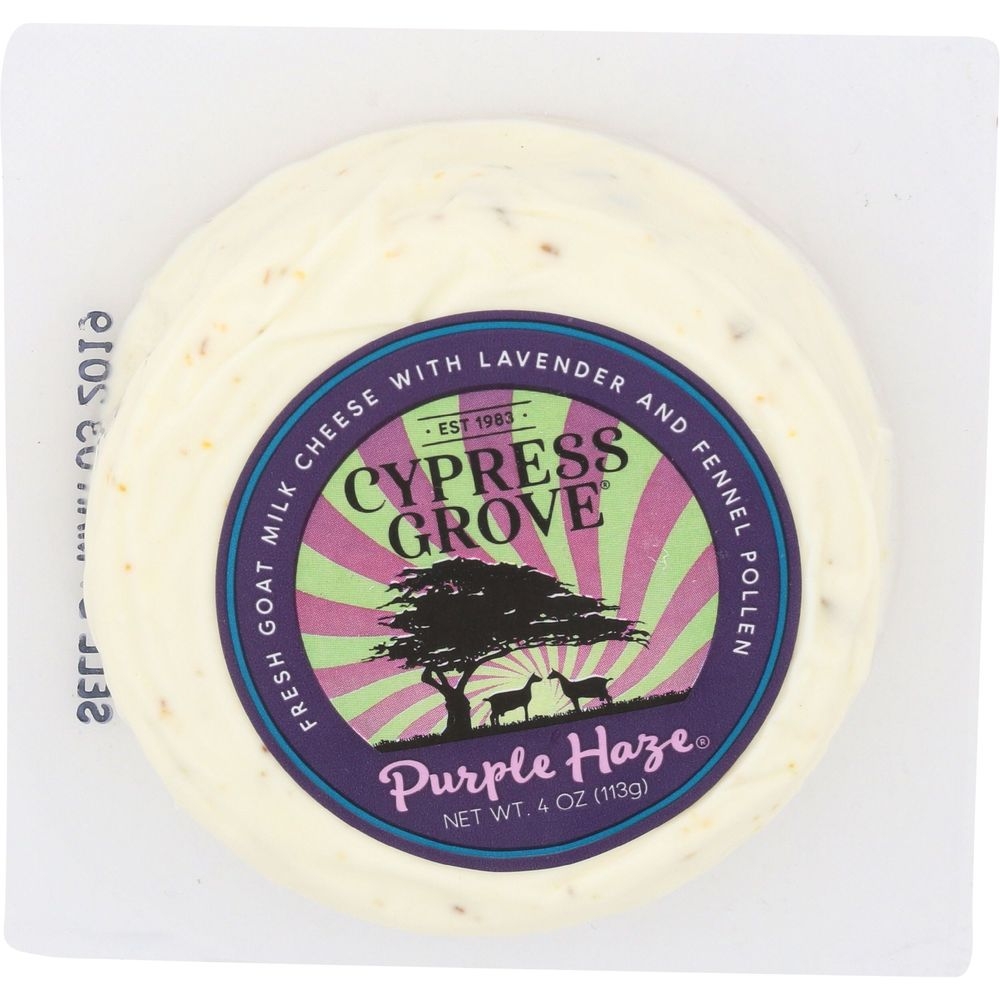 Cypress Grove Purple Haze Chevre Cheese, 4 Ounce -- 12 per case