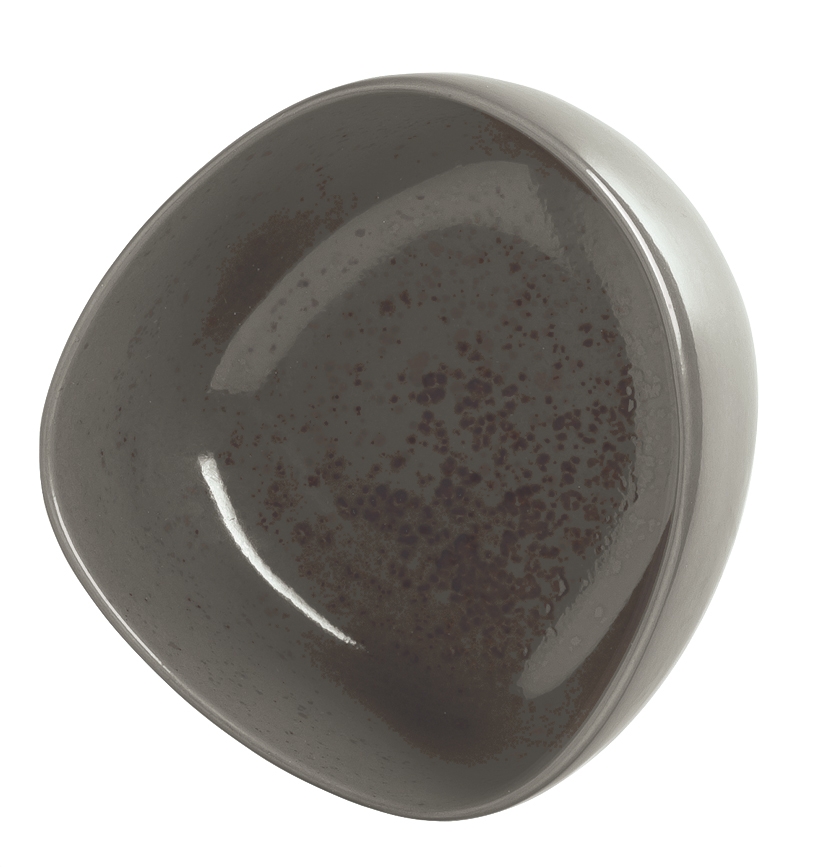 Schonwald Organic Unique Dark Gray Porcelain Bowl, 11 Ounce -- 6 per case.
