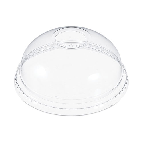 Solo Plastic Clear Dome Top Cold Cup Lid fits 12 to 24 Ounce Cup -- 1000 per case