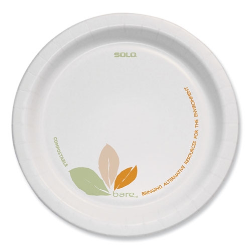 Solo Bare ProPlanet Seal Green/Tan Eco Forward Clay Coated Paper Plate, 6 inch -- 1000 per case