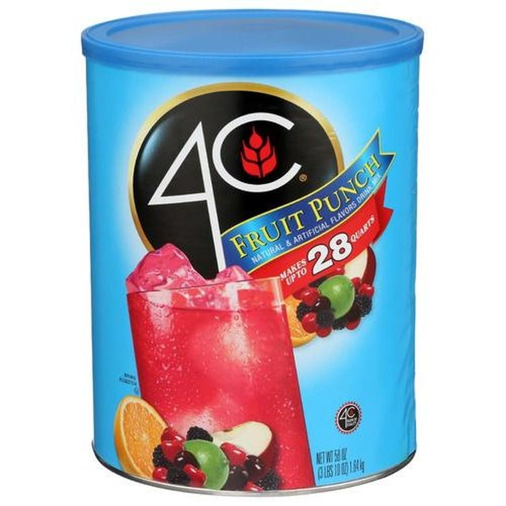 4C Foods Fruit Punch Drink Mix, 58 Fluid Ounce -- 6 per case