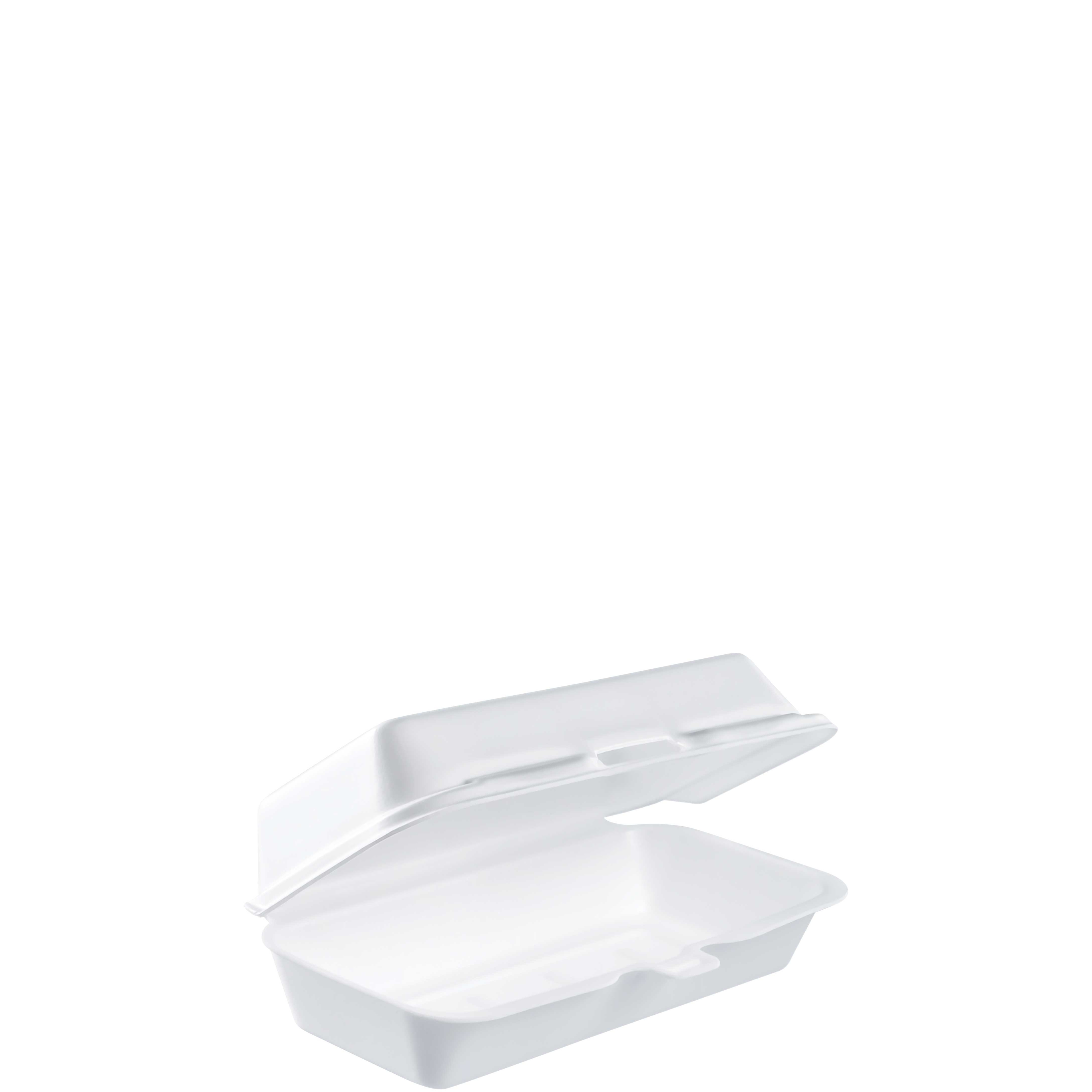 Hot Dog Foam Hinged Lid Containers 7 1/8 X 3 3/4 X 2 1/4 -- 500 Per Case.
