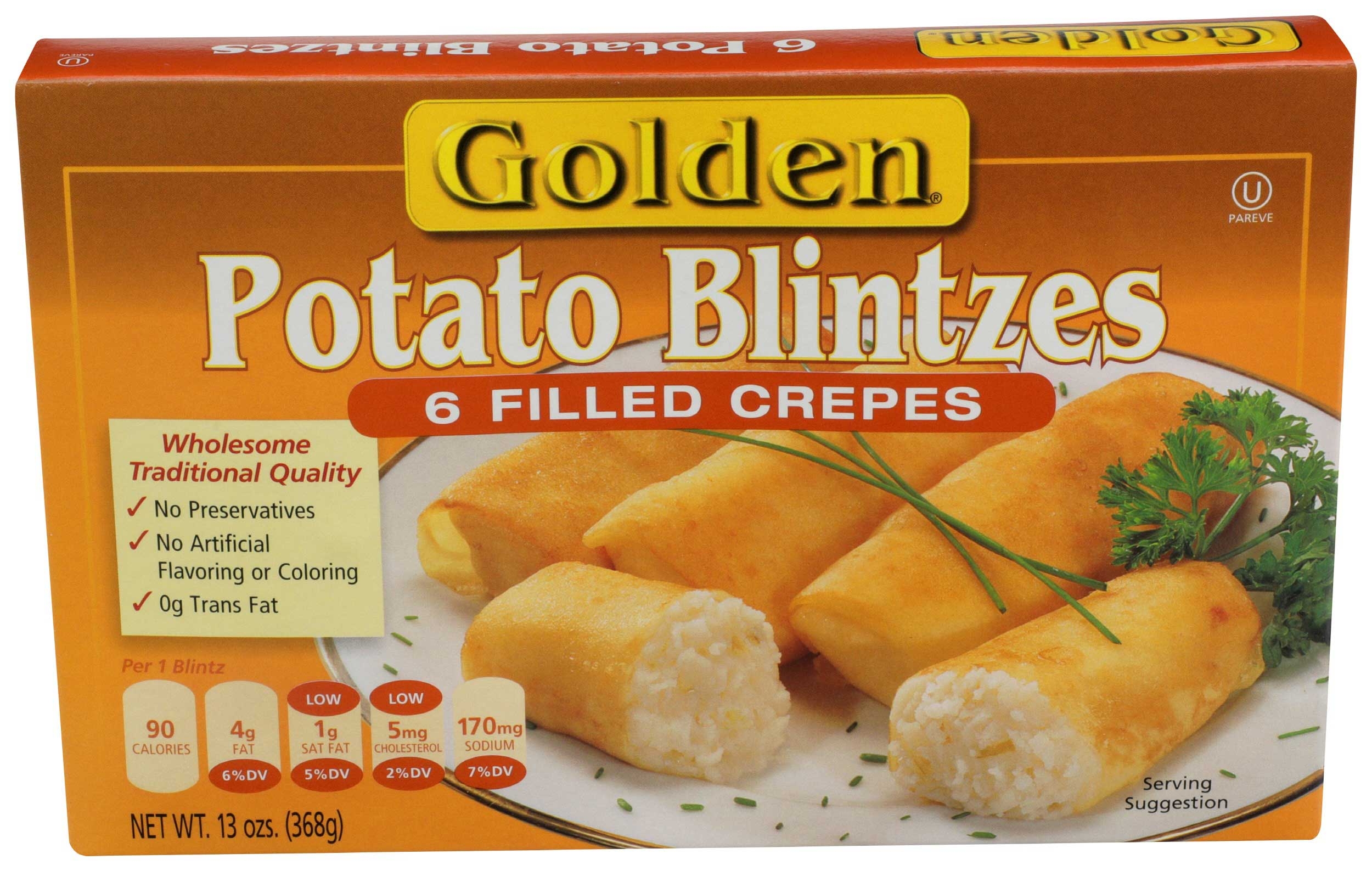 Golden Potato Blintzes, 13 Ounce -- 12 per case