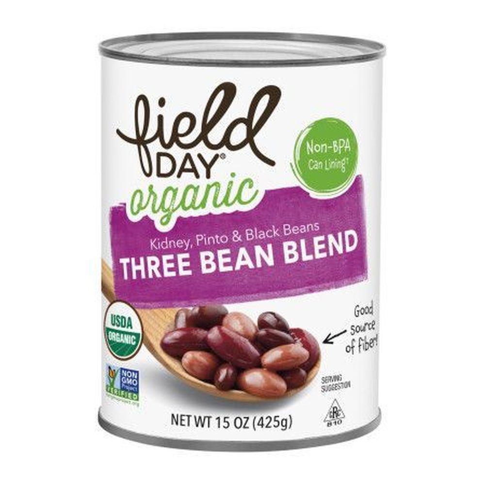 Field Day Organic Three Bean Blend, 15 Ounce -- 12 per case