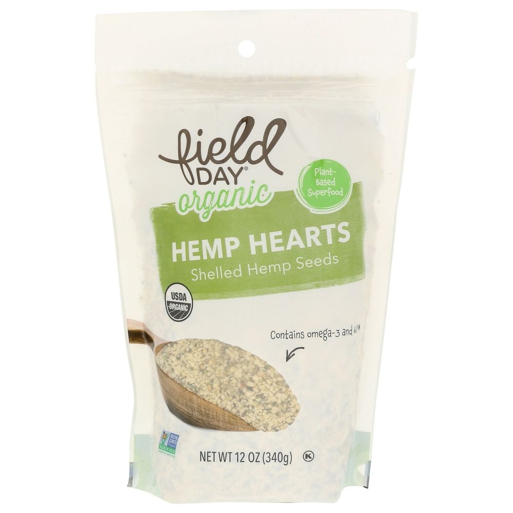 Field Day Organic Hemp Hearts, 12 Ounce -- 8 per case