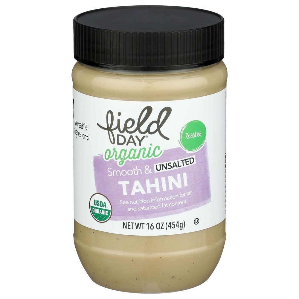 Field Day Organic Smooth and Unsalted Tahini, 16 Ounce -- 12 per case