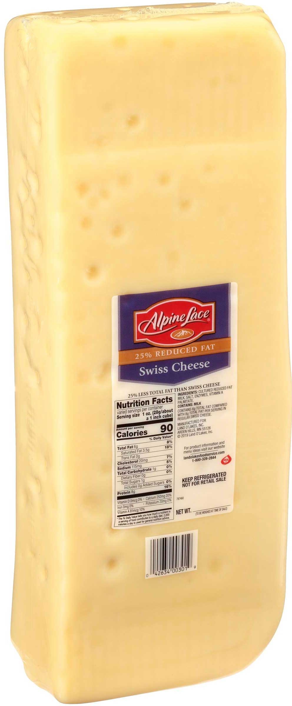 Land O Lakes Alpine Lace Swiss Cheese Loaf, 14 Pound.