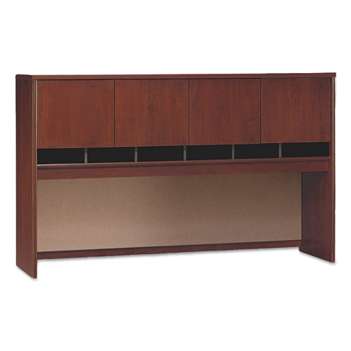 Bush Series C Collection Hansen Cherry/Graphite Gray 4 Door Hutch, 71.13 x 15.38 x 43.13 inch