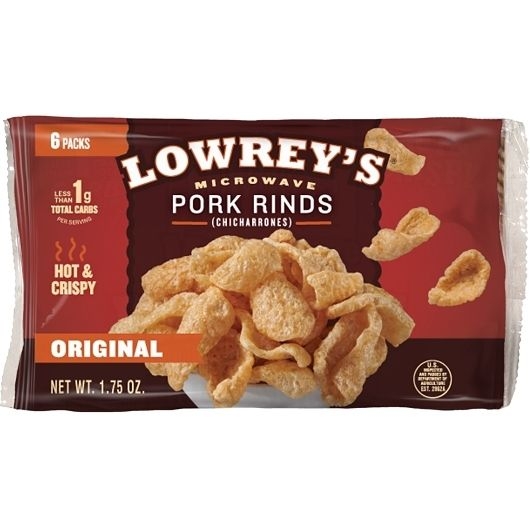 Lowreys Original / Spicy 50-50 Bacon Curls Dump Bin, 1.75 Ounce -- 100 per case.