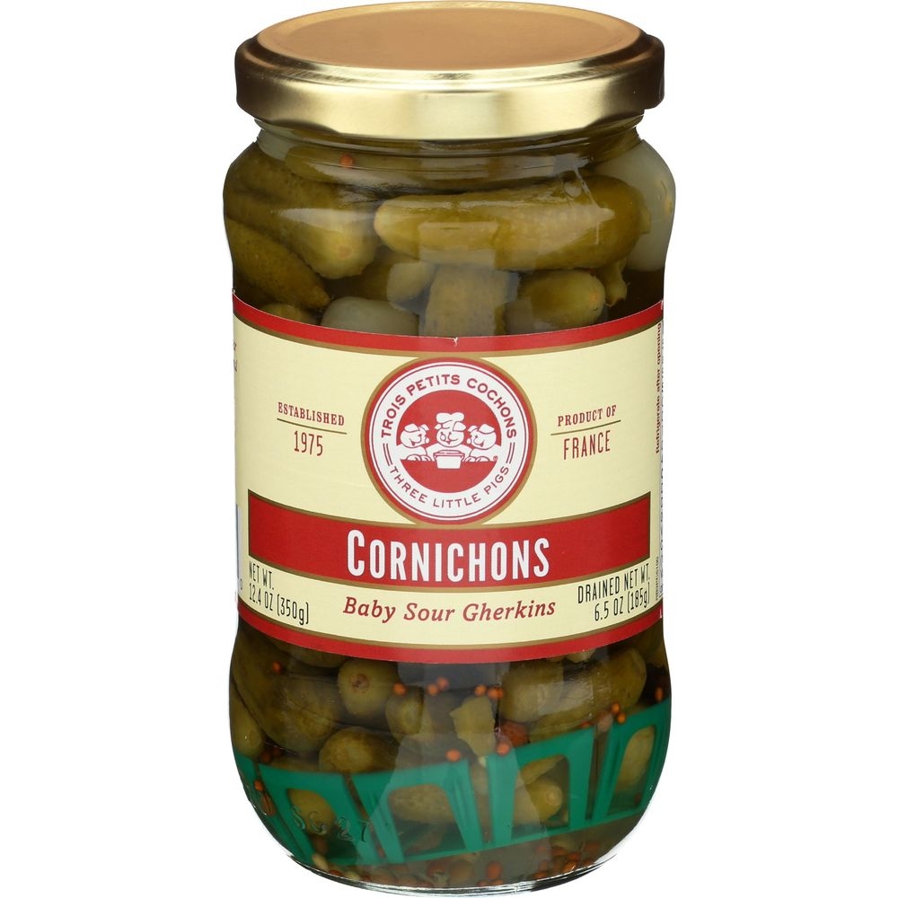 Les Trois Petits Three Little Pigs Cornichons, 12.35 Ounce -- 12 per case