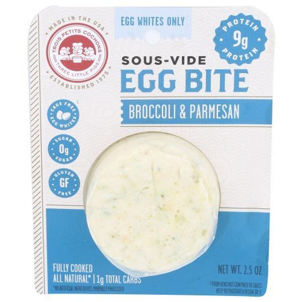 Three Little Pigs Broccoli and Parmesan Egg Bites, 2.5 Ounce -- 12 per case
