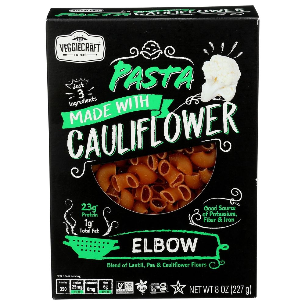 Veggiecraft Cauliflower Elbow Pasta, 8 Ounce -- 6 per case