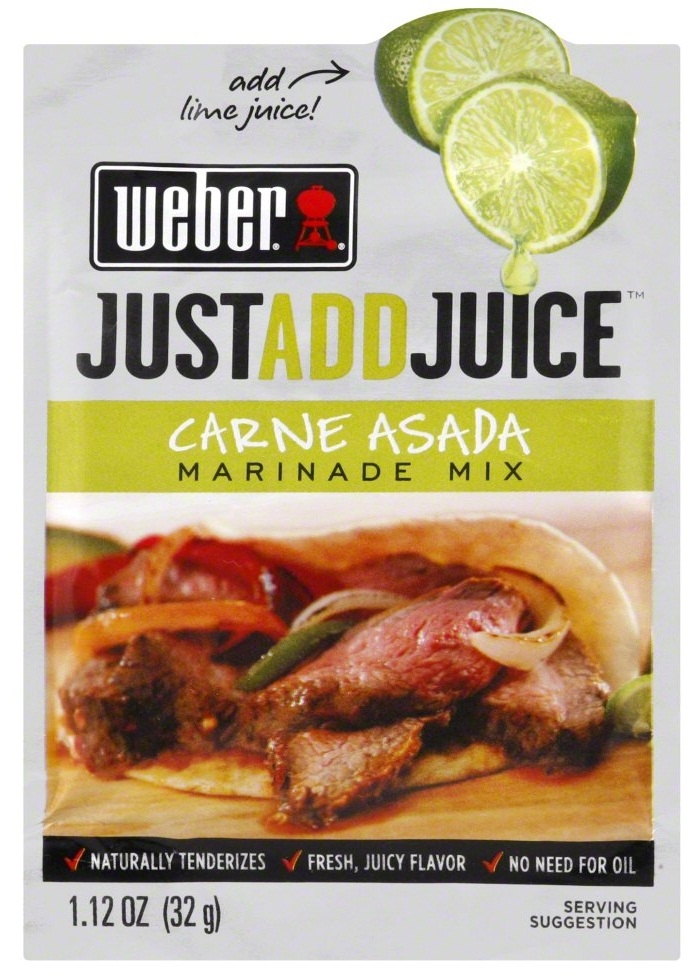 Weber Just Add Juice Carne Asada Marinade Mix, 1.12 Ounce -- 12 per case