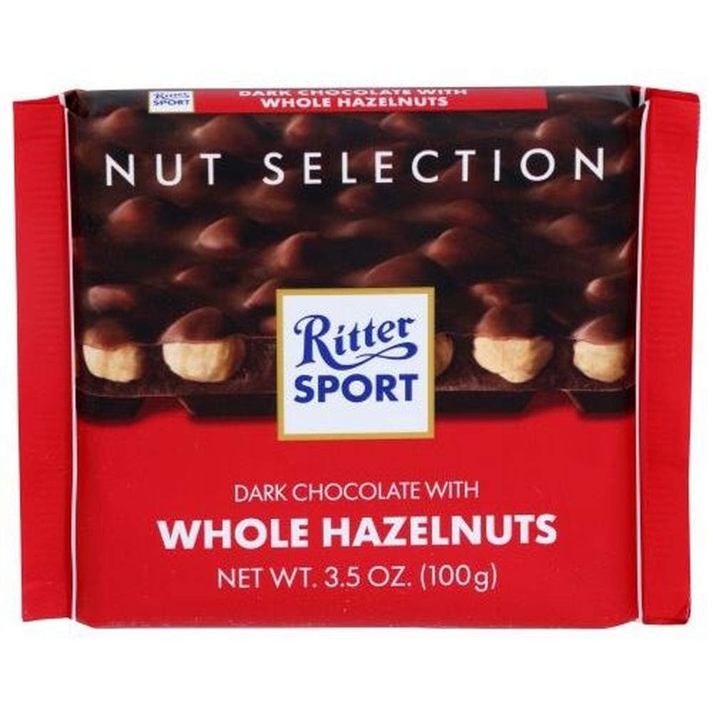 Ritter Sport Dark Chocolate with Whole Hazelnuts, 3.5 Ounce -- 10 per case