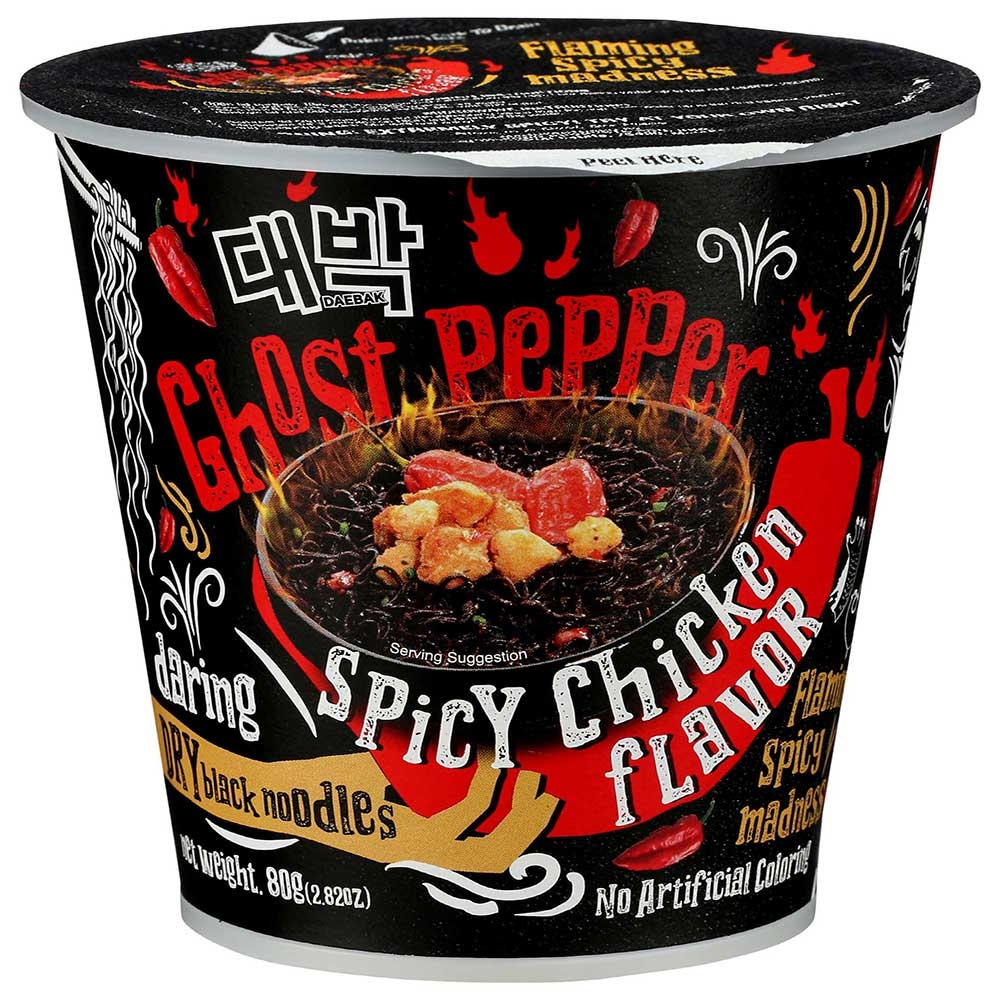 Daebak Ghost Pepper Spicy Chicken Flavor Ramen Noodles, 2.82 Ounce -- 6 per case