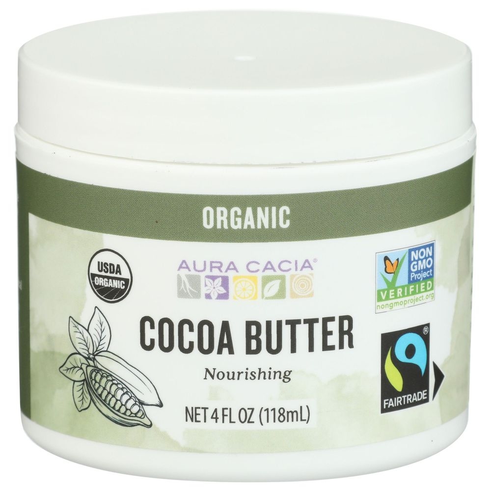 Aura Cacia Organic Nourishing Cocoa Butter, 4 Ounce -- 3 per case