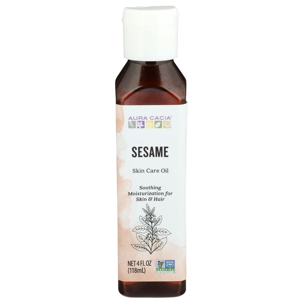 Aura Cacia Natural Sesame Skin Care Oil, 4 Ounce