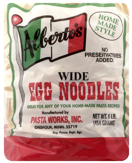 Albertos Wide Egg Noodles, 16 Ounce -- 6 per case