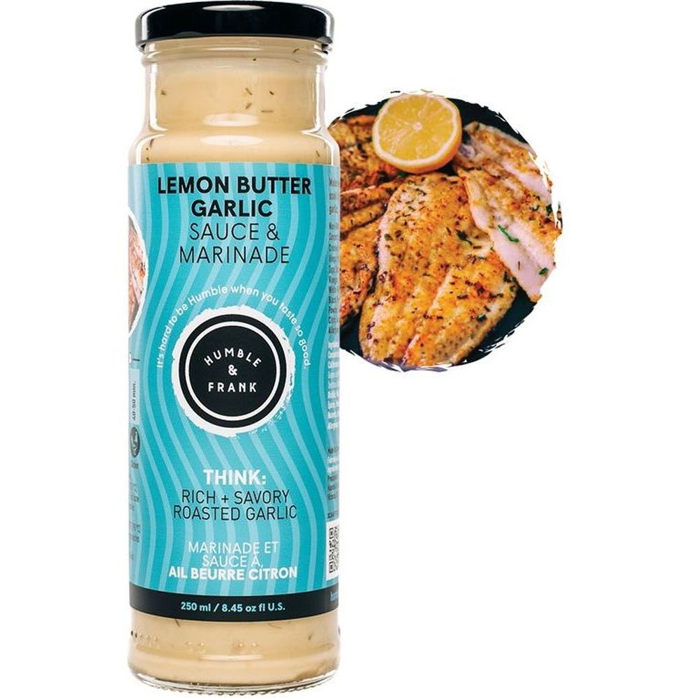 Humble and Frank Lemon Butter Garlic Sauce and Marinade, 8.45 Fluid Ounce -- 6 per case