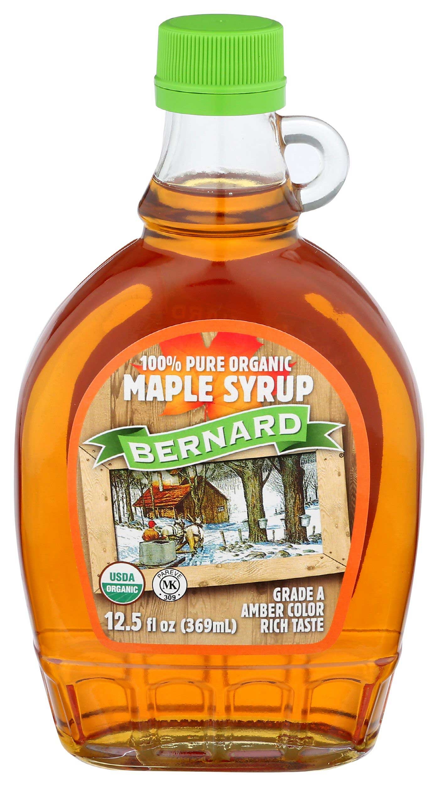 Bernard Organic Amber Color Maple Syrup, 12.5 Fluid Ounce -- 6 per case