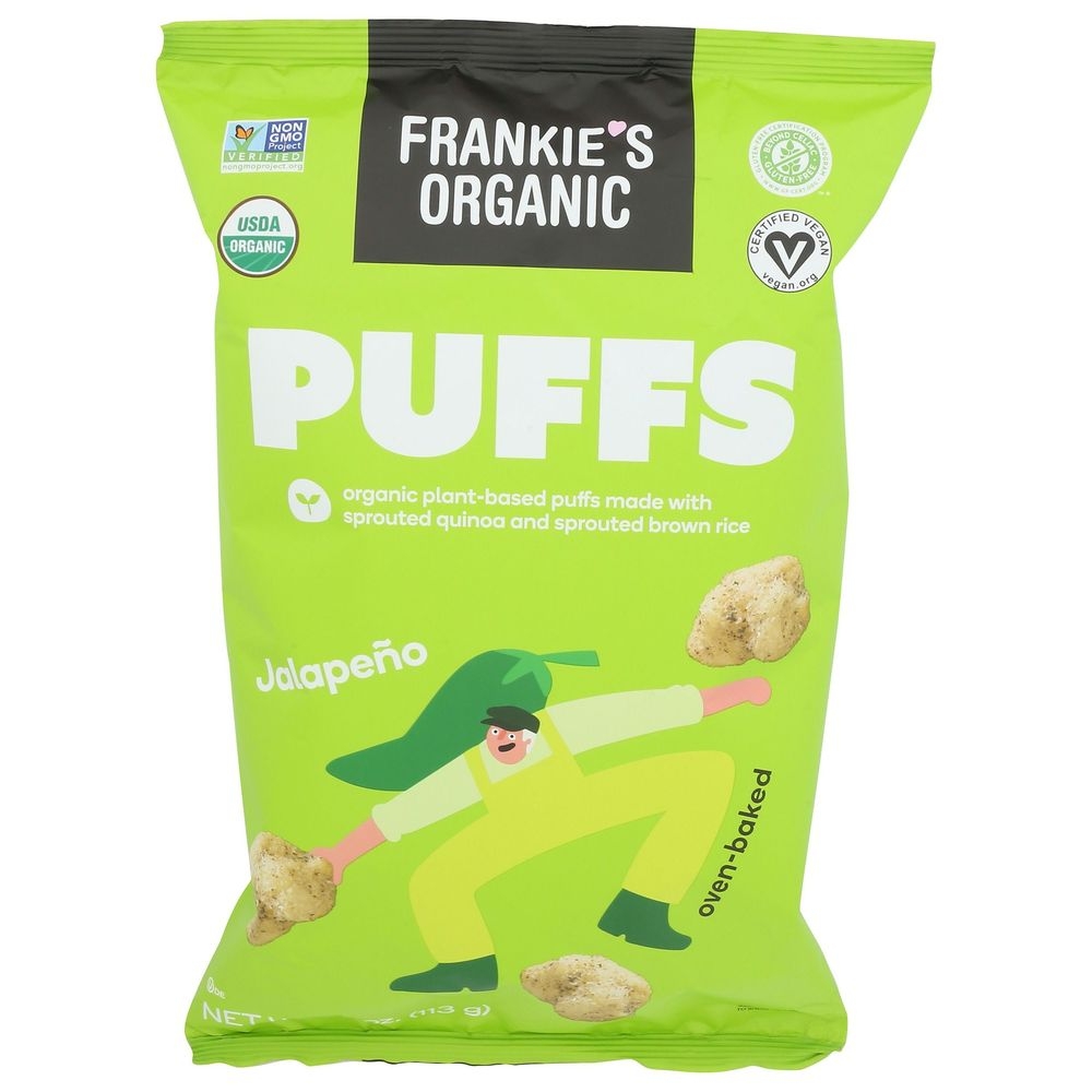 Frankies Organic Jalapeno Puffs, 4 Ounce -- 12 per case