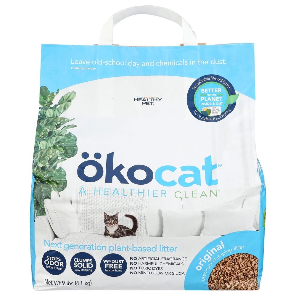 Okocat Original Woodstock Camping Cat Litter, 9 Pound