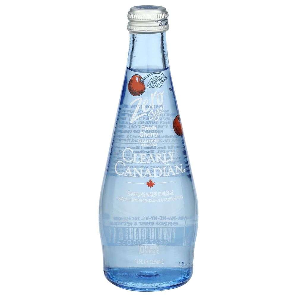 Clearly Canadian Zero Sugar Fresh Cherry Sparkling Water, 11 Fluid Ounce -- 12 per case
