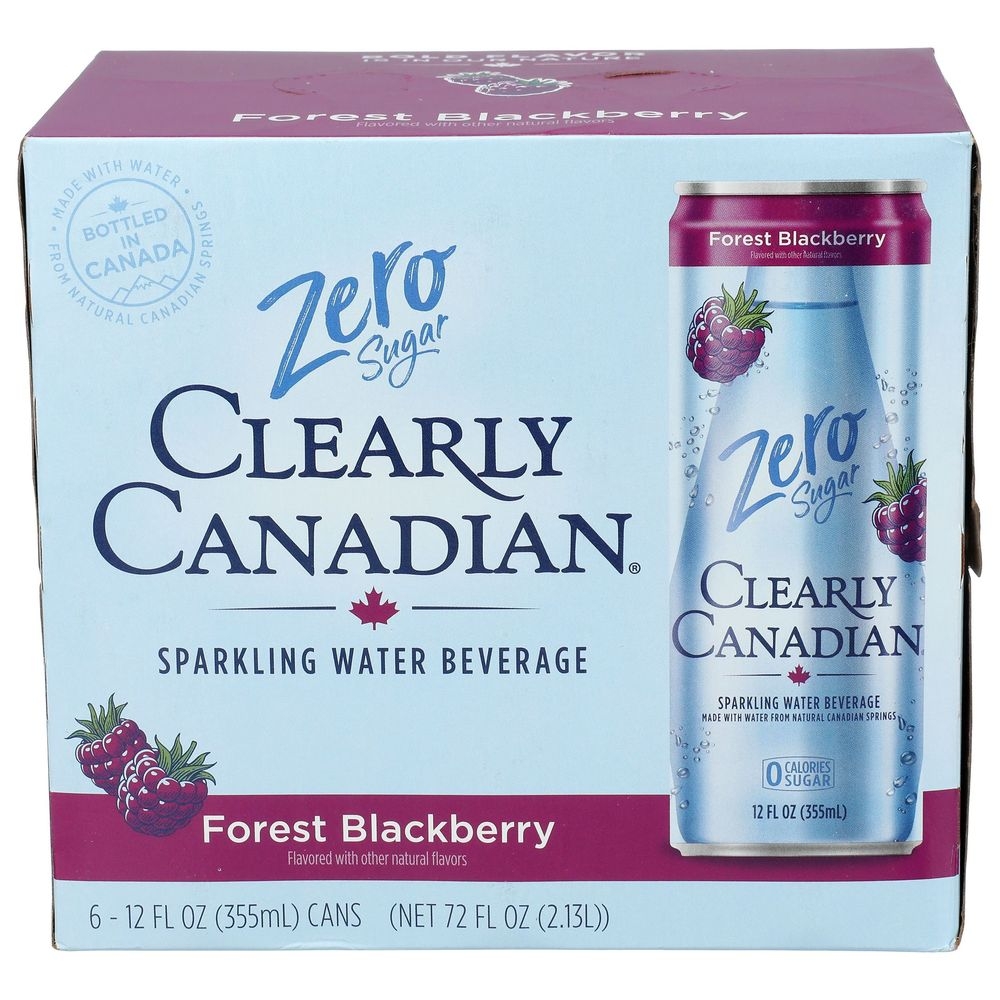 Clearly Canadian Forest Blackberry Sparkling Water, 72 Fluid Ounce -- 4 per case
