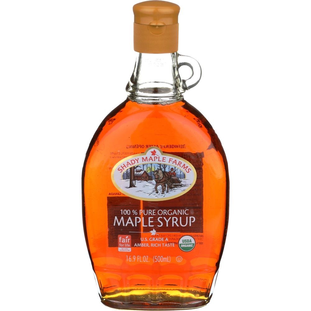 Shady Maple Farms Organic Amber Rich Taste Maple Syrup, 16 Ounce -- 12 per case