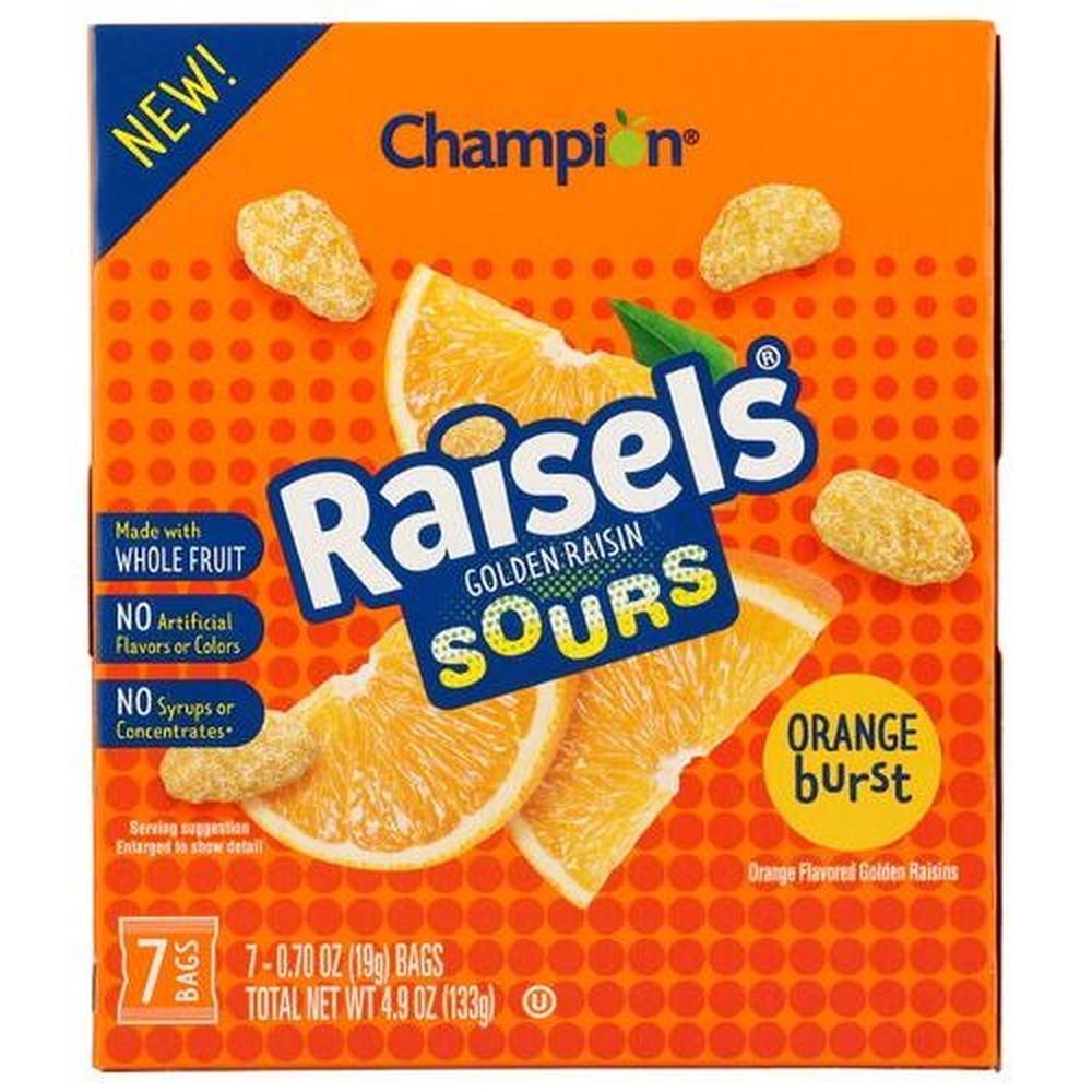 Raisels Orange Burst Golden Sour Raisins, 4.9 Ounce -- 8 per case