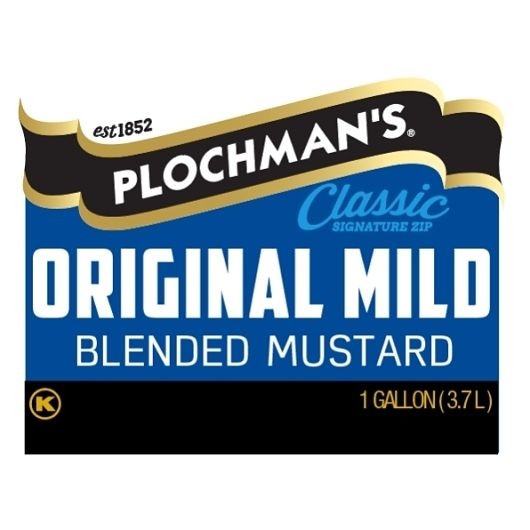 Plochmans Premium Mild Yellow Mustard, 1 Gallon -- 2 per case.