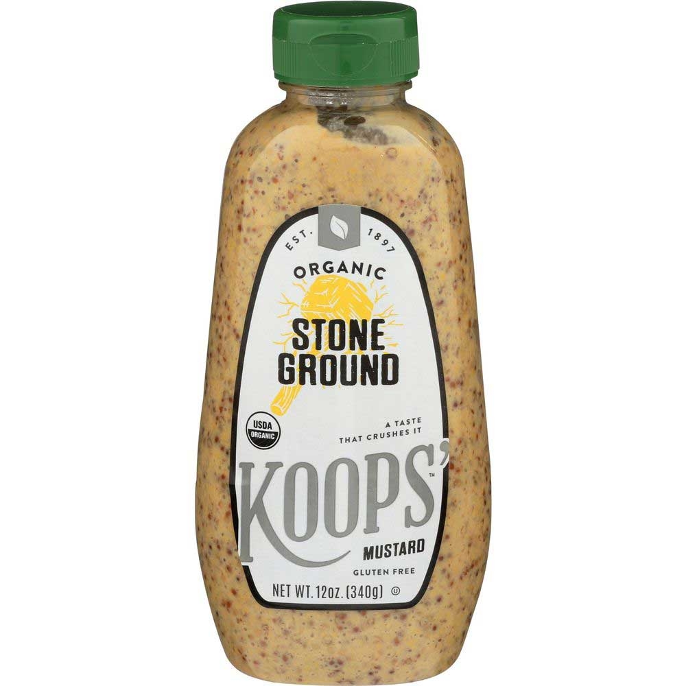 Koops Organic Gluten Free Stone Ground Mustard, 12 Ounce -- 12 per case