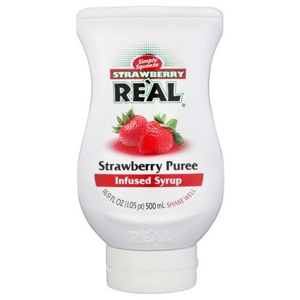 Real Infused Exotics Strawberry Puree Syrup, 16.9 Fluid Ounce -- 6 per case