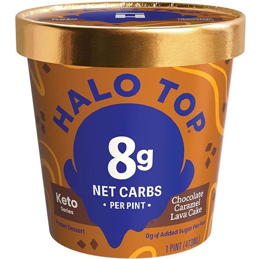 Halo Top Keto Series Chocolate Caramel Lava Cake Ice Cream, 1 Pint -- 8 per case