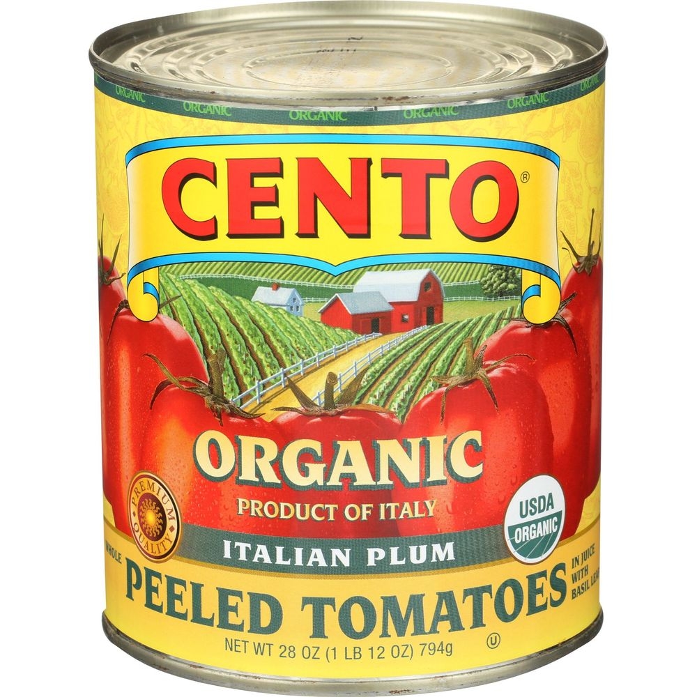 Cento Organic Italian Whole Peeled Tomatoes, 28 Ounce -- 6 per case