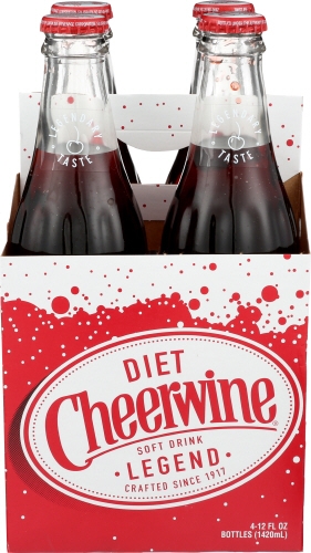 Cheerwine Diet Soda, 4 count per pack -- 6 per case