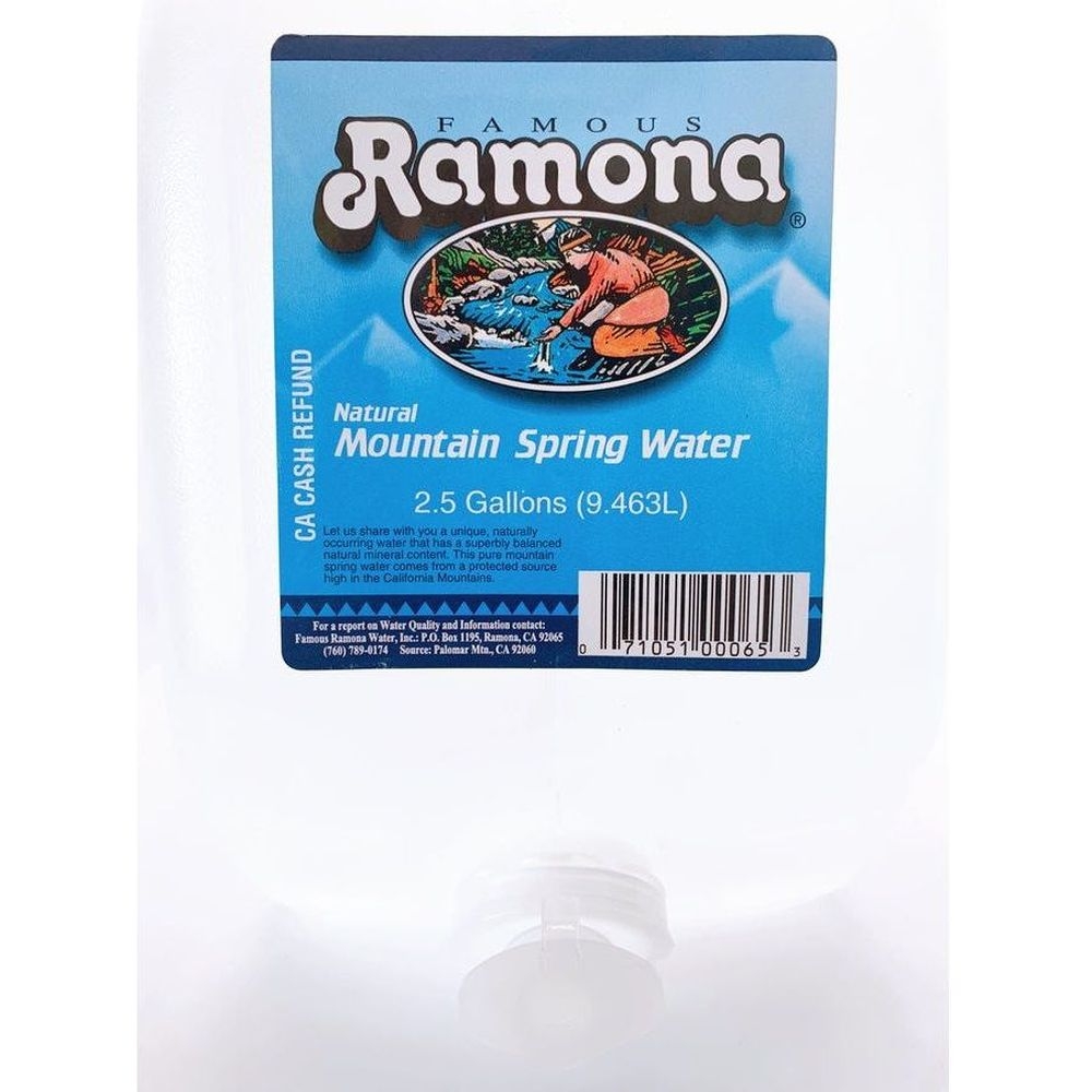 Ramona Mountain Spring Water, 2.5 Gallon -- 2 per case
