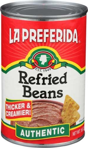 La Preferida Authentic Refried Beans, 16 Ounce -- 12 per case